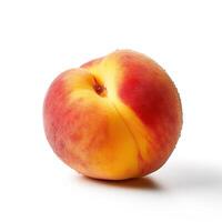 Peach on white background. photo