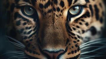 leopardo retrato cerca arriba. generativo ai foto