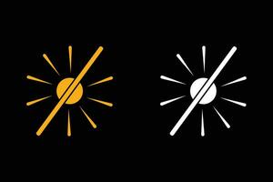 No Sunlight Icon vector illustrations