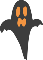 ghost icon, halloween black and orange theme elements. png