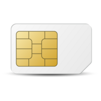 SIM Card Icon, Glossy And Shiny Realistic Mobile Phone SIM Card png