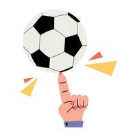 Trendy Spinning Football vector