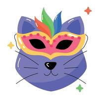 Trendy Masquerade Cat vector