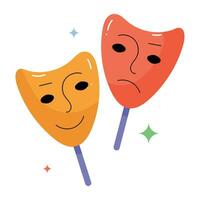 Trendy Party Masks vector