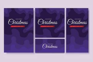 Merry Christmas Flyer and Social media Bundle Set Abstract Background 8 vector