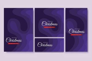 Merry Christmas Flyer and Social media Bundle Set Abstract Background 8 vector