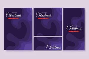 Merry Christmas Flyer and Social media Bundle Set Abstract Background 8 vector