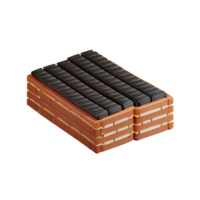 brick 3d rendering icon illustration png