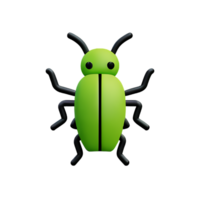 bug 3d rendering icon illustration png