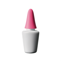 nail polish 3d rendering icon illustration png