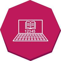 Unique Online Study Vector Icon