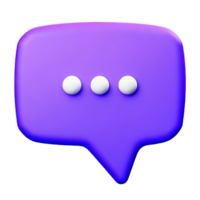 chat bubble 3d rendering icon illustration png