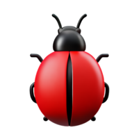 ladybug 3d rendering icon illustration png