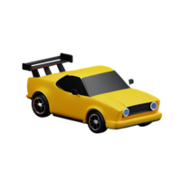 race car 3d rendering icon illustration png