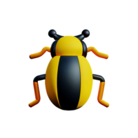 bug 3d rendering icon illustration png