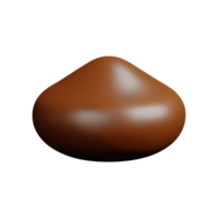 chocola plons 3d renderen icoon illustratie png