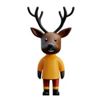 reindeer 3d rendering icon illustration png