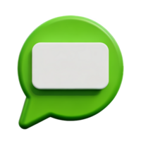 chat bubble 3d rendering icon illustration png