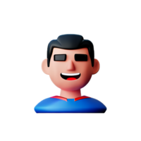 superman face 3d rendering icon illustration png