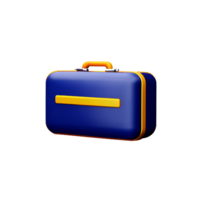 suitcase 3d rendering icon illustration png