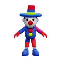 Clown 3d Rendern Symbol Illustration png