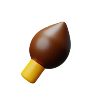 Chocolat éclaboussure 3d le rendu icône illustration png