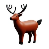 reindeer 3d rendering icon illustration png