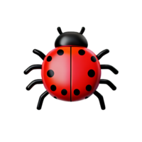 ladybug 3d rendering icon illustration png