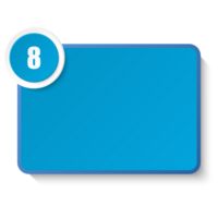 Square box for text with number 8 png