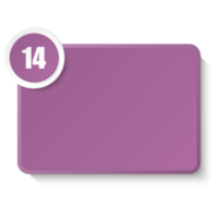 Square box for text with number 14 png