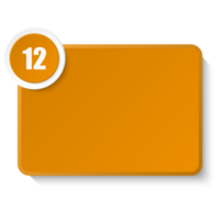 Square box for text with number 12 png