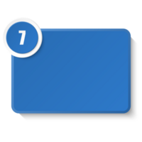 Square box for text with number 7 png