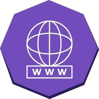 icono de vector de world wide web único