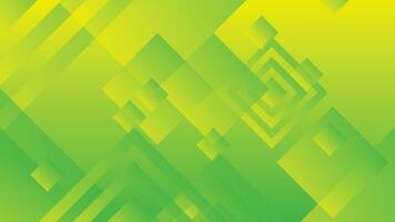 Abstract green and yellow gradient background with rectangle lines vector