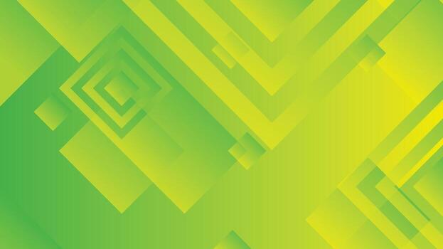 Abstract green and yellow gradient background with rectangle lines vector