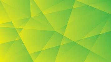 Green and yellow gradient polygon abstract background vector