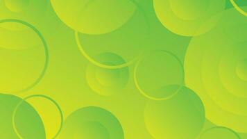 Abstract green and yellow gradient background with circle lines vector