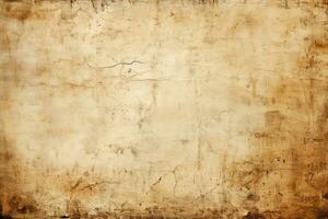 Old grunge paper texture and background. Generative ai. photo