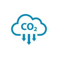 CO2, Carbon dioxide emissions, vector icon