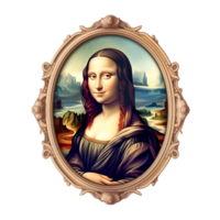 Mona Lisa Painting Clipart AI Generated png