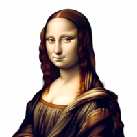 mona lisa pintura clipart ai gerado png