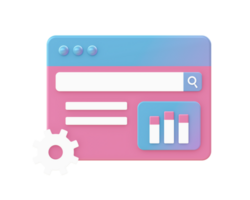 3d render of Gradient configuration setting panel illustration icons for UI UX web mobile apps ads png