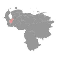 Merida state map, administrative division of Venezuela. vector