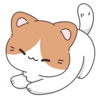 Cartoon cute cat png