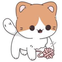 Cartoon cute cat png