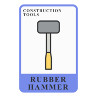 rubber hamer bouw aanpasbare spelen naam kaart png