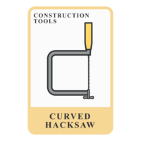 Curved Hacksaw Construction Customizable Playing Name Card png