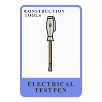 Electrical Testpen Construction Customizable Playing Name Card png