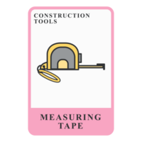 Measuring Tape Construction Customizable Playing Name Card png