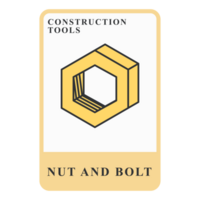 Nut and bolt Construction Customizable Playing Name Card png
